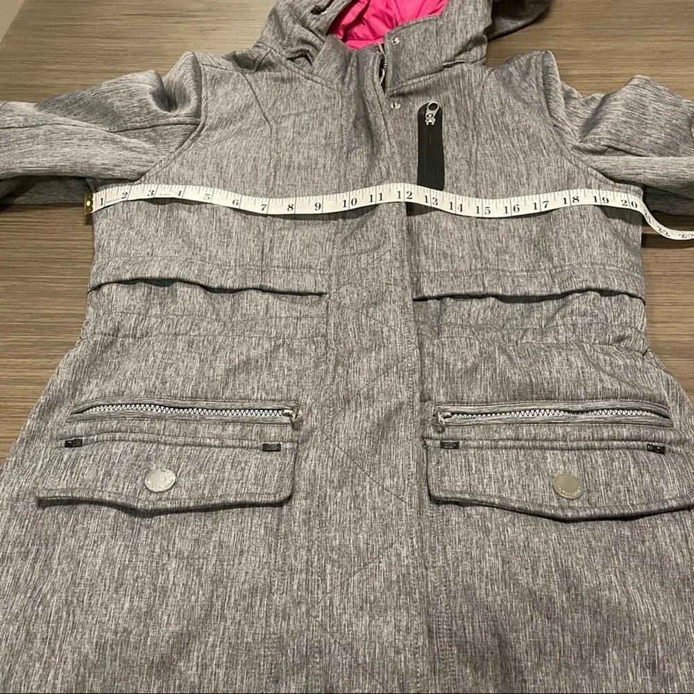 Point Zero Gray Long Sleeve Hooded Coat Size M‎